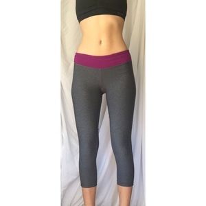 Small Grey and Purple Capri Leggings